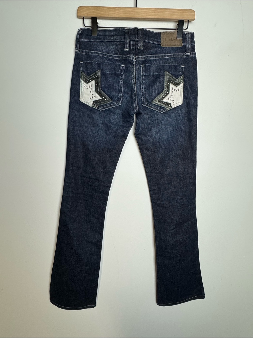 Frankie B. Dark Blue Jeans with Star Accents